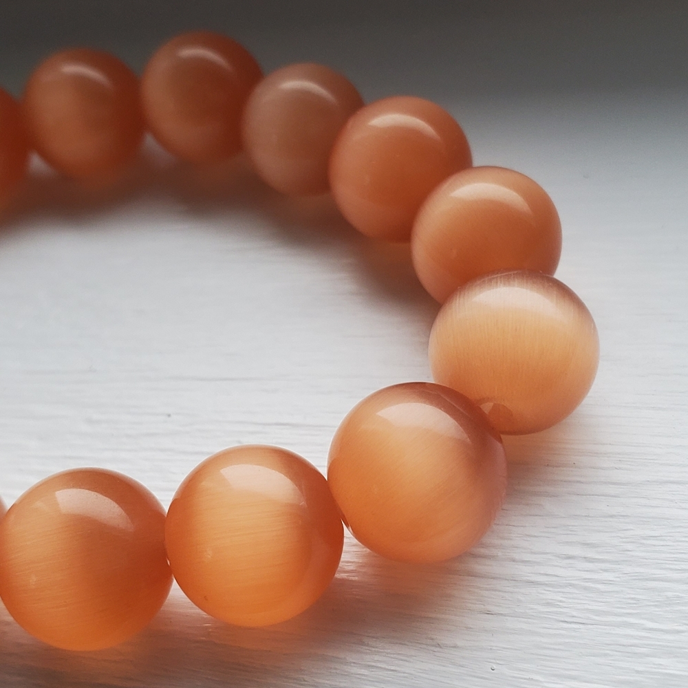 Orange catseye bracelet